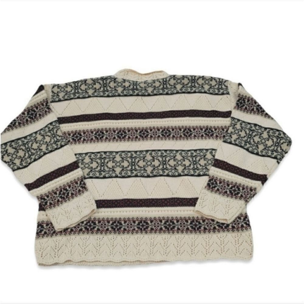 NEW Vintage 80s Interim Geometric Knit Grampacore Sweater Size Large - Picture 7 of 12